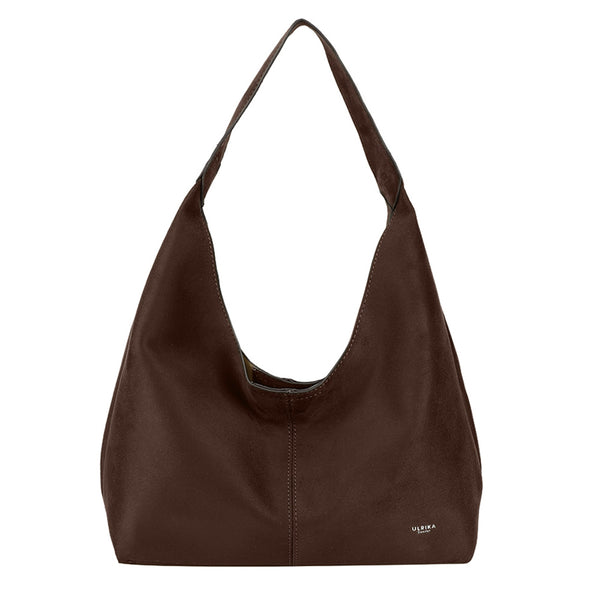 Suede A-line Shopper Dark Brown