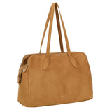 Suede Zip Shoulder bag Cognac