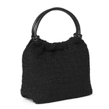 Woolen Pop Scrunch Bag S Black