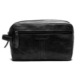 Leather Toiletry bag Black