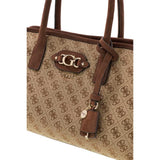 Samantha Girlfriend Satchel Latte Logo/Brown