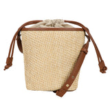 Straw Bucket bag Natual