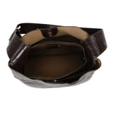 Croco Bucket bag Dark Brown