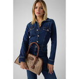 Samantha Girlfriend Satchel Latte Logo/Brown