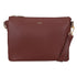 A rich burgundy pebbled leather crossbody bag with gold-tone hardware and detachable strap bar cmprtmnt crossover bordeaux red