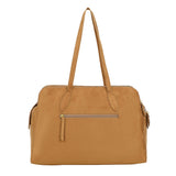 Suede Zip Shoulder bag Cognac