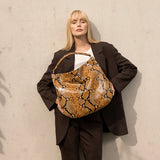 Hobo Mia Leather Python embossed Wood
