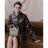 Beaded Chrome Handbag Silver