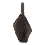 Suede Hobo bag Big Dark Brown