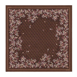 Printed Square Foulard Brown