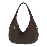 Studs Shoulder bag Dark Brown