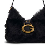 Camden Mini Shoulder bag Faux Fur Black