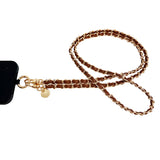 Dolores Chain Strap Brown Gold
