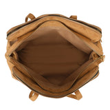 Suede Zip Shoulder bag Cognac