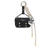 Bar-Zipper Bag Charm Black