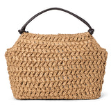 Creased Straw Bag S Starfish Beige