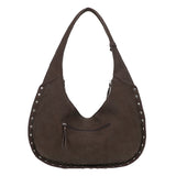 Studs Shoulder bag Dark Brown