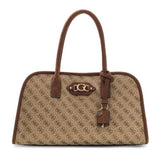 Samantha Girlfriend Satchel Latte Logo/Brown