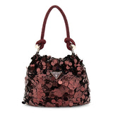 Holiday Shine Top Handle Pouch Wine