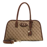 Samantha Girlfriend Satchel Latte Logo/Brown