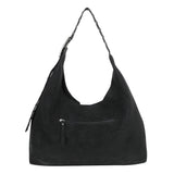 Suede Studs Shopper L Black