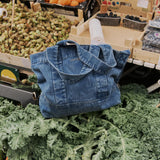 Washed Denim Cross Body Medium Denim