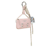 Bar-Zipper Bag Charm Pink