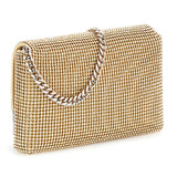 Zalina Flap Clutch Gold