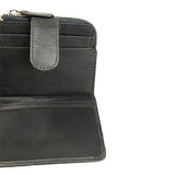 Leather Zip Wallet Black