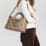 Janie Logo GRLFRND Satchel Latte Logo