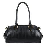 Lock Shiny Shoulder bag Black