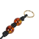 Belt Charm U bar & beads Black