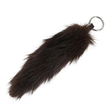 Foxtail Bag charm Dark Brow-Silver