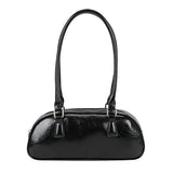 Snake Shiny Shoulder bag Black
