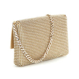 Zalina Flap Clutch Gold