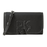 Nicole Wallet on a String Black/LT Taupe