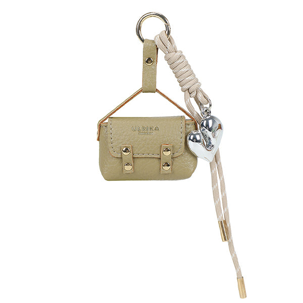 Bar-Zipper Bag Charm Green