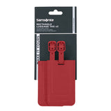Revolution Rectangle Luggage Tag x 2 Red