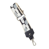 Shoulder Bag Strap Black & White Multi Silver M