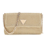 Zalina Flap Clutch Gold