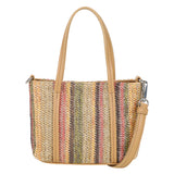 Straw Handbag S Pink/Green