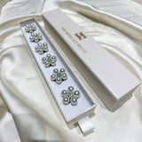 Rosi Pearl Flower Button Charm Silver