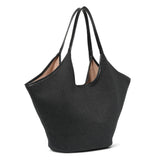 Day Woolen Shoulder Bag Dark Grey Melange