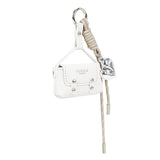 Bar-Zipper Bag Charm White