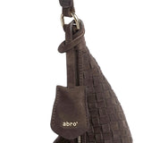 Suede Weaving Nana Hobo bag Small Dark Brown