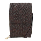 Braid Phone bag Dark Brown