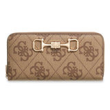 Janie Logo SLG LRG Zip Around Latte Logo