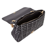 Tweed Flap bag Nero/Multicolor
