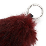 Foxtail Bag charm Wine Red-Silver
