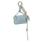 Bar-Zipper Bag Charm Blue